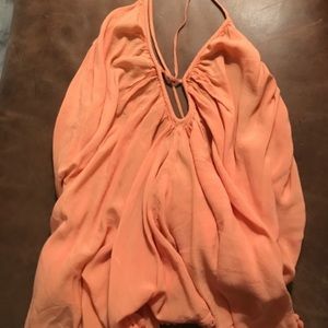 Blue Life NWOT Criss Cross Tank Small Peach